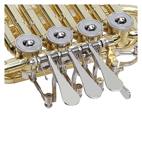 Intermediate ​French Horn Golden Professional Four-Key Single-Row Instrument In B Flat For Military Band #TOP1