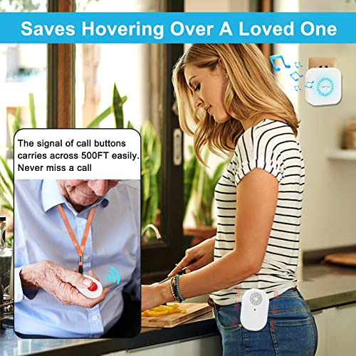image for CallToU Wireless Caregiver Pager Call Button for Hard of Hearing 500FT