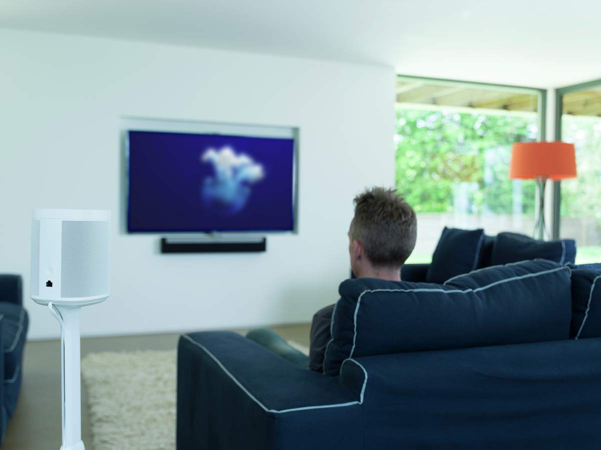 Flexson Adjustable Floor Stands for SONOS One and SONOS Play:1 (Pair, Black)