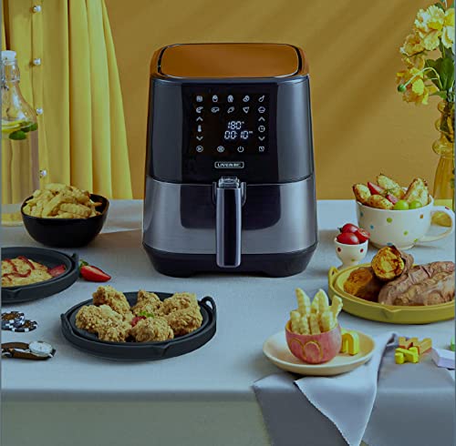 Air Fryer Liner Silicone Collapsible And Reusable. Easy To Use And To Store. Air Fryer Liner Silicone,New Upgrade Collapsible Air Fryer Silicone Pot,With Handles Dishwasher Safe Air Fryer Liners #TOP2