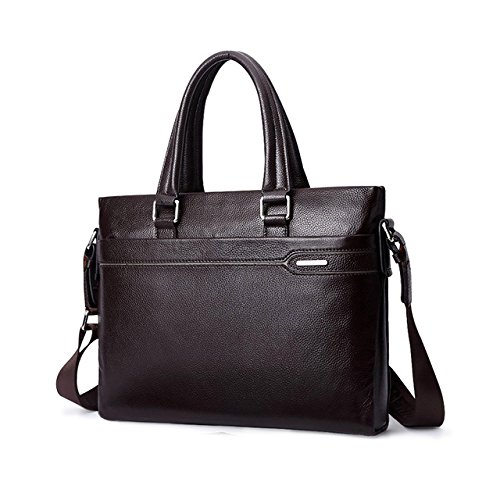 Laorentou Business Briefcase Men Genuine Leather Handbag Work Shoulder Messenger Bags Top