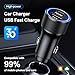 Penemay Car Charger USB C Car Phone Charger, Multi Port Cigarette Lighter Car Adapter for iPhone 17 16 15 Pro Max/14/13/12/11