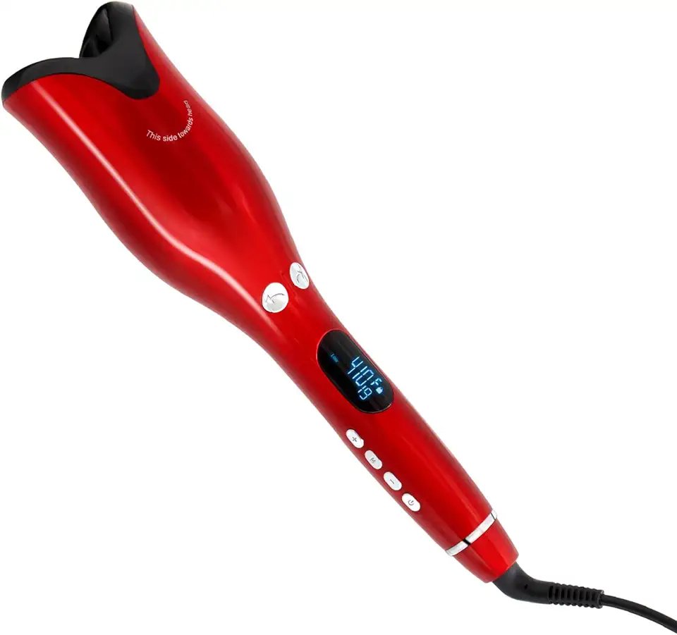 Modelador de Cachos Automático, Compatível com Faixa de Tensão de 110 a 240 Volts BY908 (vermelho)