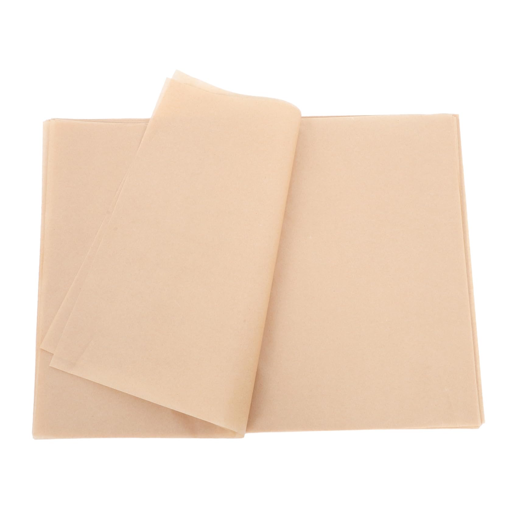 ABOOFAN 300 Stck. Silikonpapier backen Pergamentpapier zum Kochen Wiederverwendbarer Ofenauskleidung BBQ Pergament Liner Dampfablett -Liner ungebleichtes Pergamentpapier Hellbraun