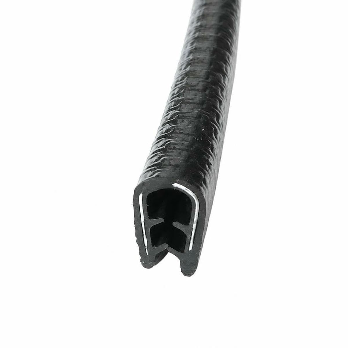 1/3/5M U-Shaped Sealing Strip Rubber Edging Stainless Steel Edge Sealing Protectio Door Seal Strip Car Seals Strips-E-1M