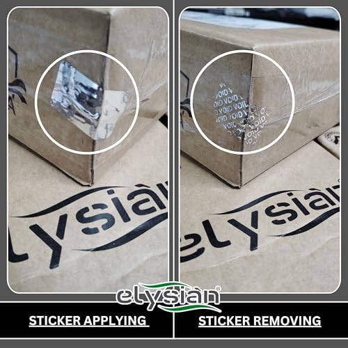Image of Elysian Void Printed Hologram Stickers | Rectangular Shape | 30MM | Silver | Tamper Evident Void Security Seal Labels | Self Adhesive Stickers | 28 Labels per Sheet | 5 Sheets