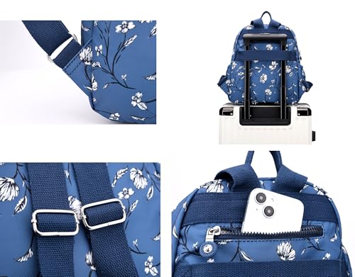 Image of Pealwel Mini Backpack Purse for Women,Small Nylon backpacks for Ladies Backpacks Women Anti Theft Travel Bag (Orchid)