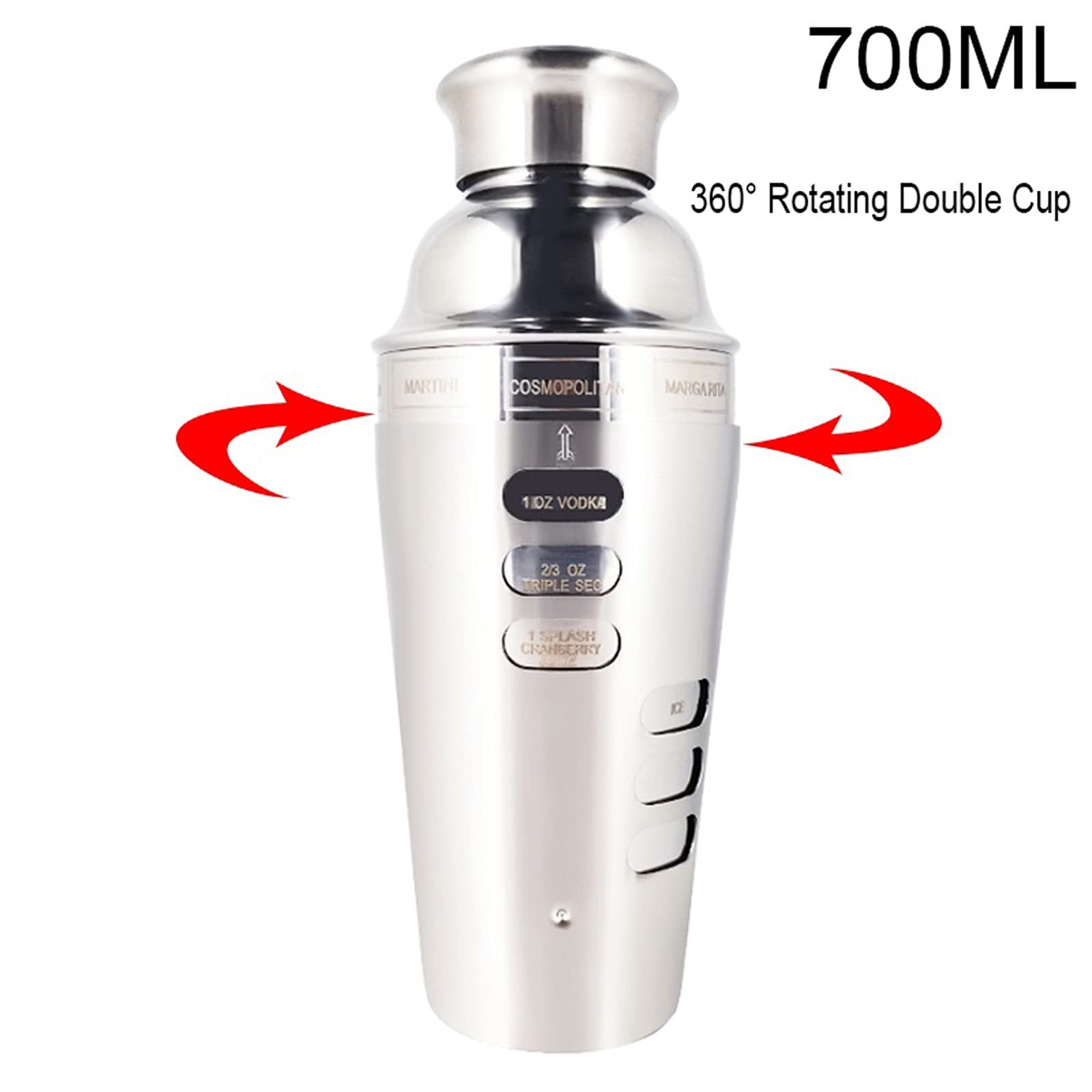 Juego de Coctelera Cocktail Shaker Set Bar Herramientas Barware Bartender Kit Jigger Mezclador Muddler Pourer Cuchara con soporte de bambú Casa Bebida Accesorios de fiesta Agitador de Cócteles