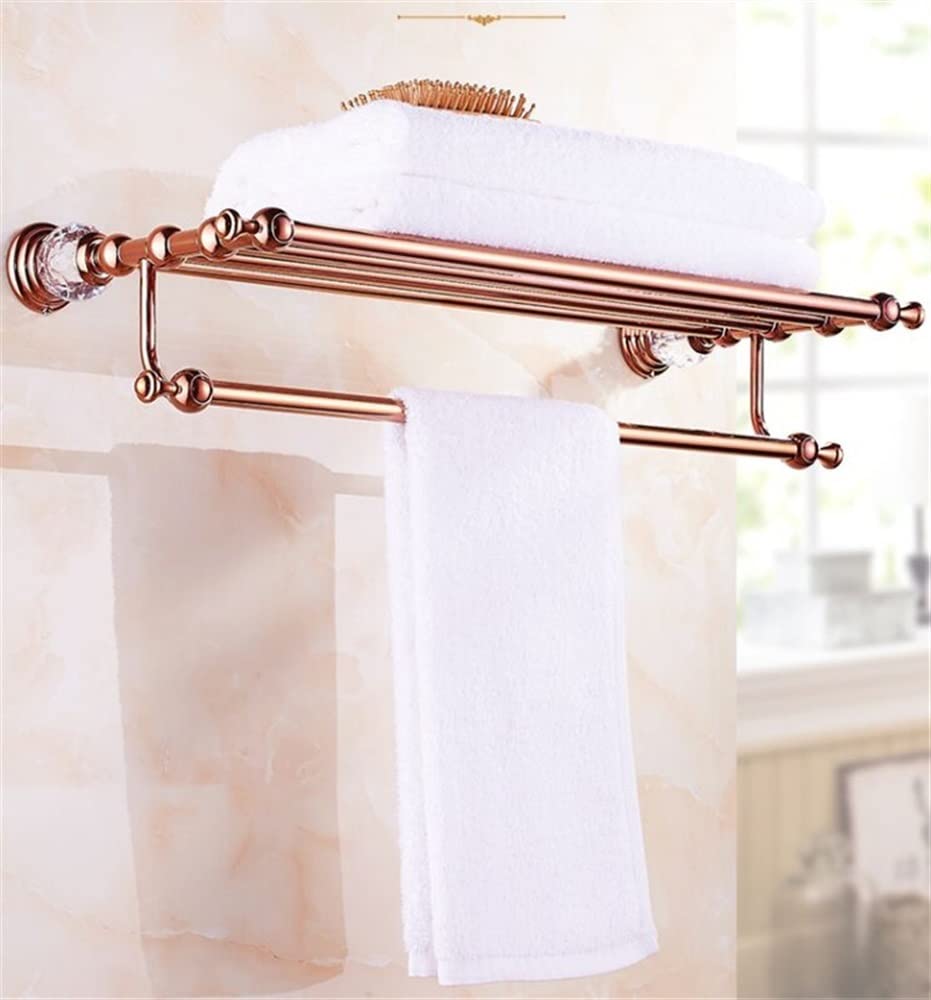 Toallero de baño Toallero montado en la Pared, Accesorios de baño Toallero de Oro Rosa, Toallero, Colgador de Toallas, Hardware de baño de latón Good