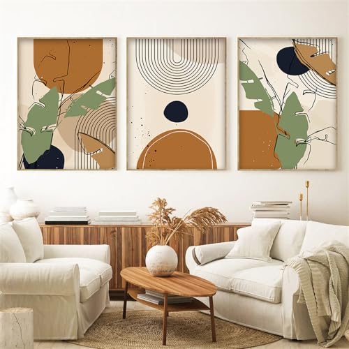 Affiche abstraite bohème pour rénover votre déco sans travaux tableau toile 3PCS