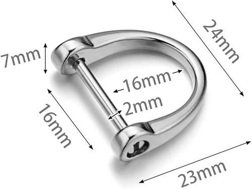 Miniatura 2 de 3 pares de llaveros en forma de D con grillete de tornillo para llave de coche de cuero artesanal monedero llavero anillo forma de herradura 3