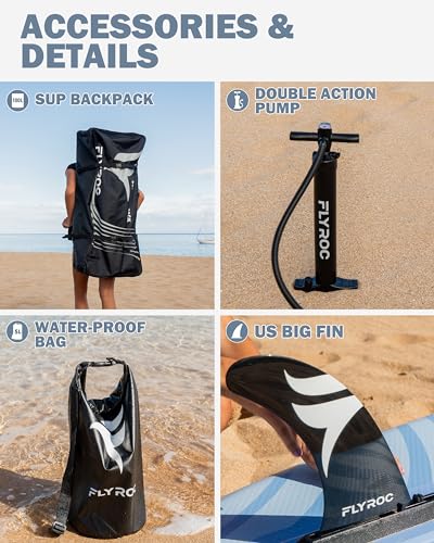 11'6x35'' Extra Wide Inflatable Paddle Board, 450lb Capacity Stand Up Paddle Board for Adults (x3), Stable Inflatable SUP, All Skill Levels, 3 Handles, 100L Backpack, 3PCS Paddle, 5L Dry Bag - Image 7