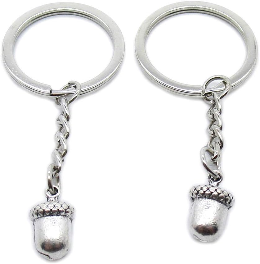 50 Pieces Keyring Keychain Wholesale Suppliers Jewelry Clasps VH6L9A Acorns Nuts