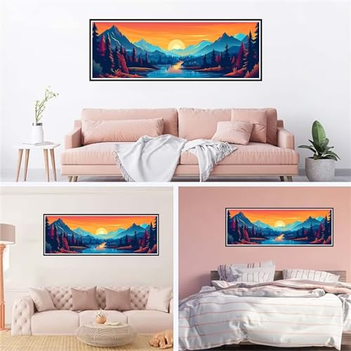 Peinture diamant kit complet pour s'évader devant un coucher de soleil lumineux
