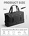 Oeihuivt Weekender Bags for Women - 21 Inch Large Travel Duffel Bag Set with Shoe Compartment, Heavy-Duty nylon Carry On Overnight Tote Black