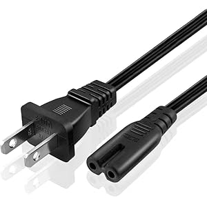 UL Listed 6ft AC Power Cord Compatible with Philips X7207 X5206 TAX5206 TAX5206/37 Bluetooth Party Cube Speaker W6205 TAW6205 Wireless Home Speaker Repalcement 2-Prong Power Charger Cable