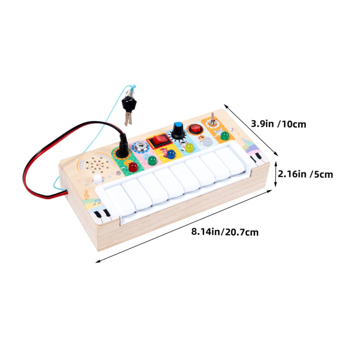 Toyvian Juguete Musical Eléctrico de Madera para Niños Superficie Suave y Diseño Liviano, Adecuado para Aprender Instrumentos Musicales en Exteriores