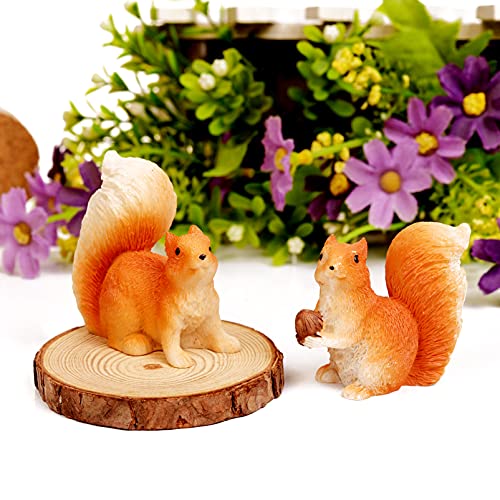 Garden Figurines Set Large Dwarf Garden Gnomes Kit Fairy Resin Statues Decorations Accessories With 2 Squirrels (6Pcs) #TOP4