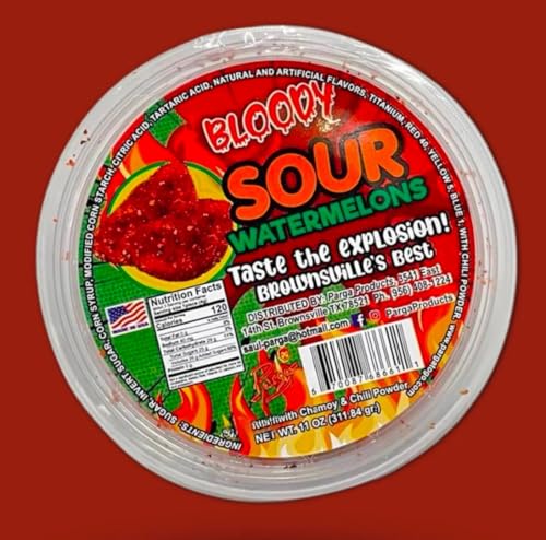 Dulces enchilados Bloody Sour Watermelon 311 g miniatura 2