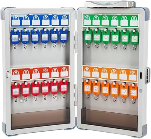 Caja de llaves para escuelas con cerradura de combinación y 32 ganchos pared