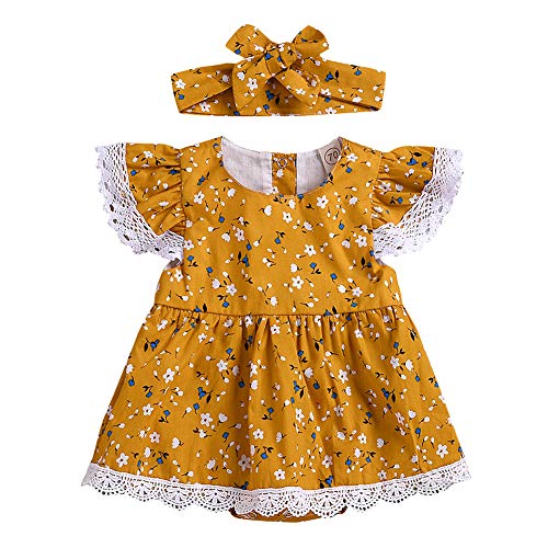 BOBORA Infantil Bebê Menina Verão Flores Mini Vestido Criança Voando Mangas de Algodão Princesa Vest