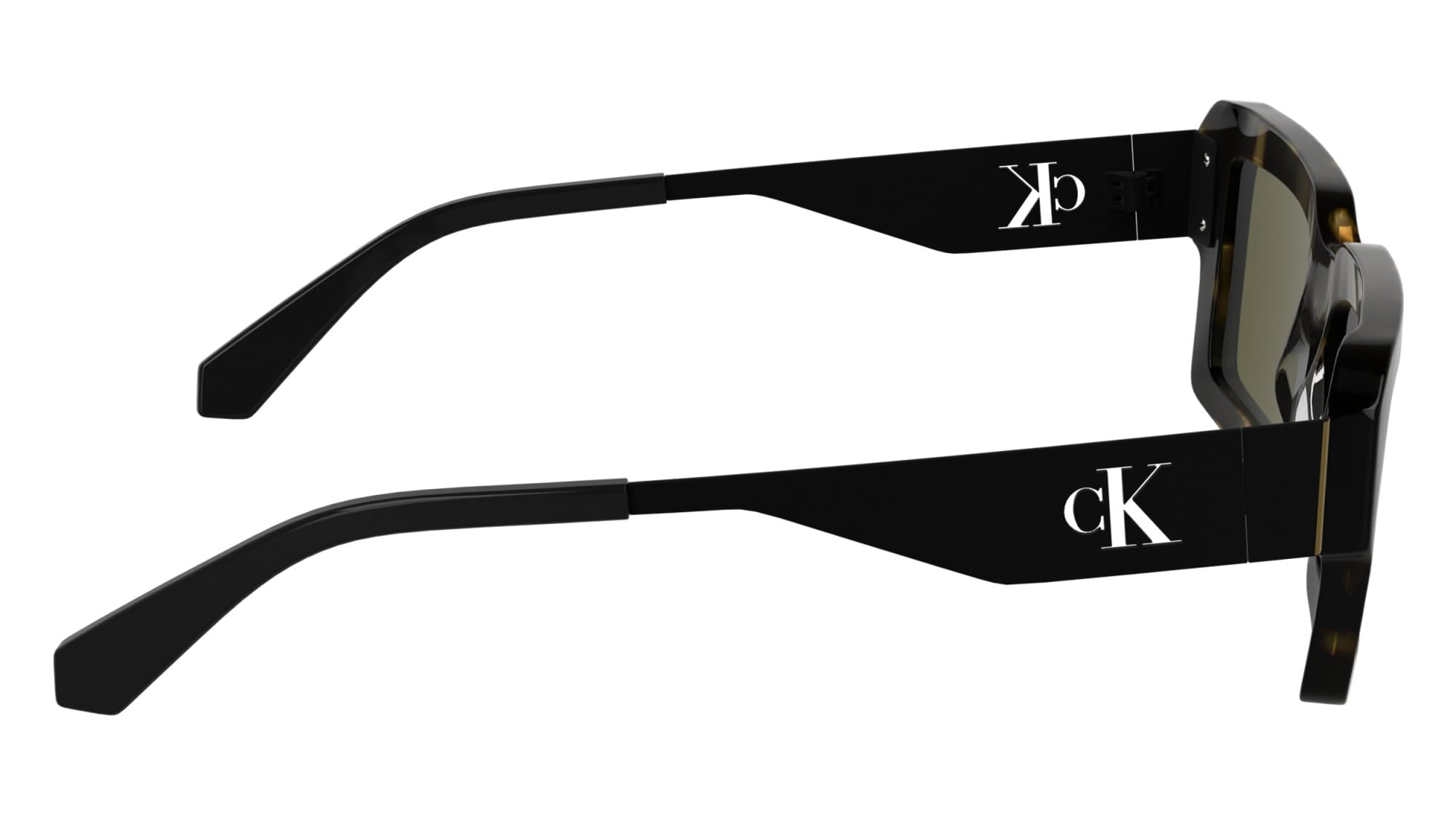 Calvin Klein Jeans Unisex Adult Sunglasses CKJ25606S - Dark Havana with Solid Brown Lens