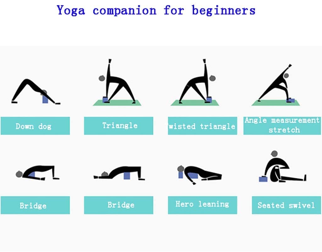 Yoga-Blöcke, feuchtigkeitsbeständige Fitnesssteine ​​aus hochdichtem Schaumstoff for Pilates, Yoga-Blöcke, Schaumstoff-Stützsteine, Schaumstoffblöcke (2er-Pack), D-Ring-Yoga-Gürtel, leicht, rutschfest