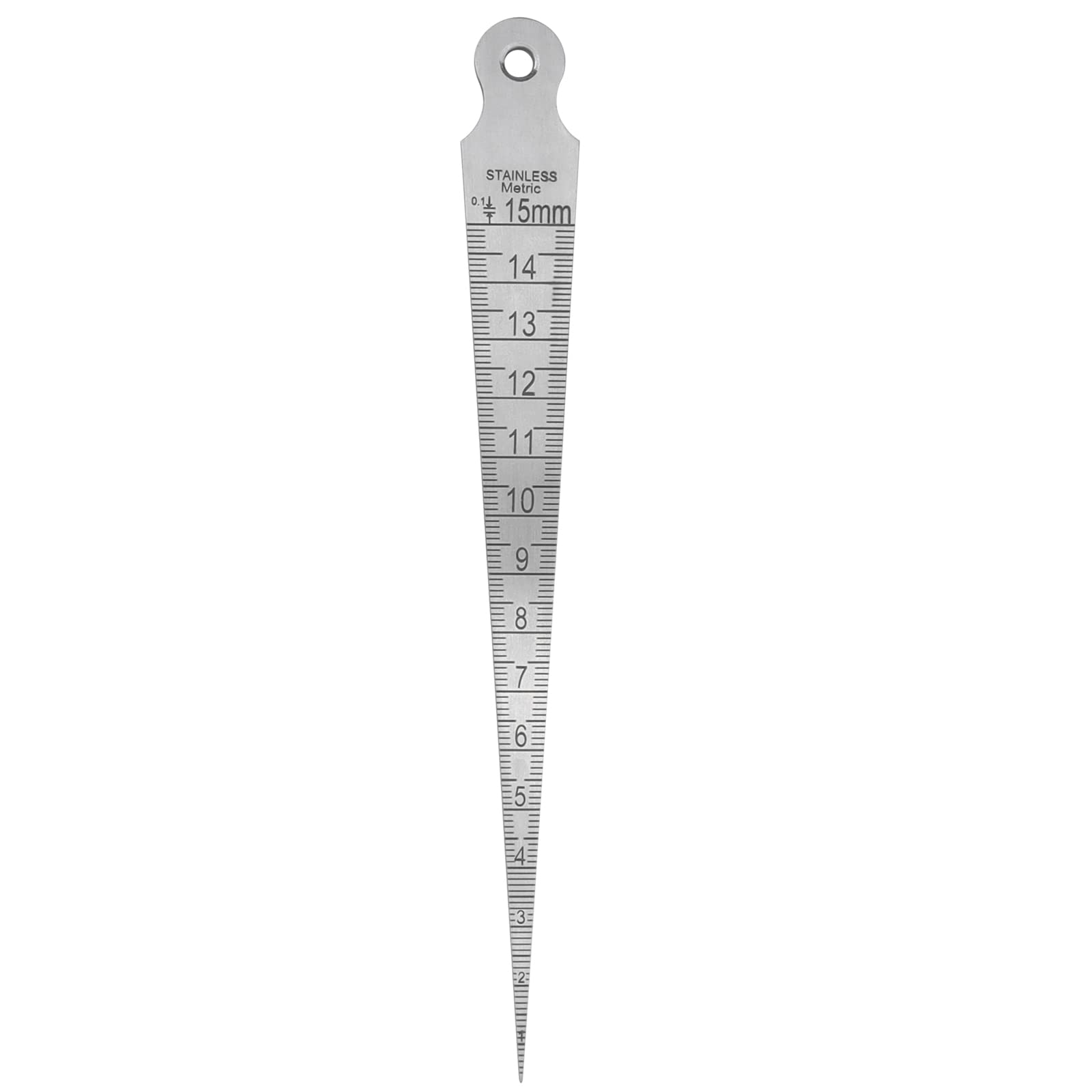 KEWAYO Fühlerlehre (Kegellehre) 1-15 Mm – Edelstahl, Mit Zoll/Mm-Skala, Für Schweiß- & Tischlerarbeiten