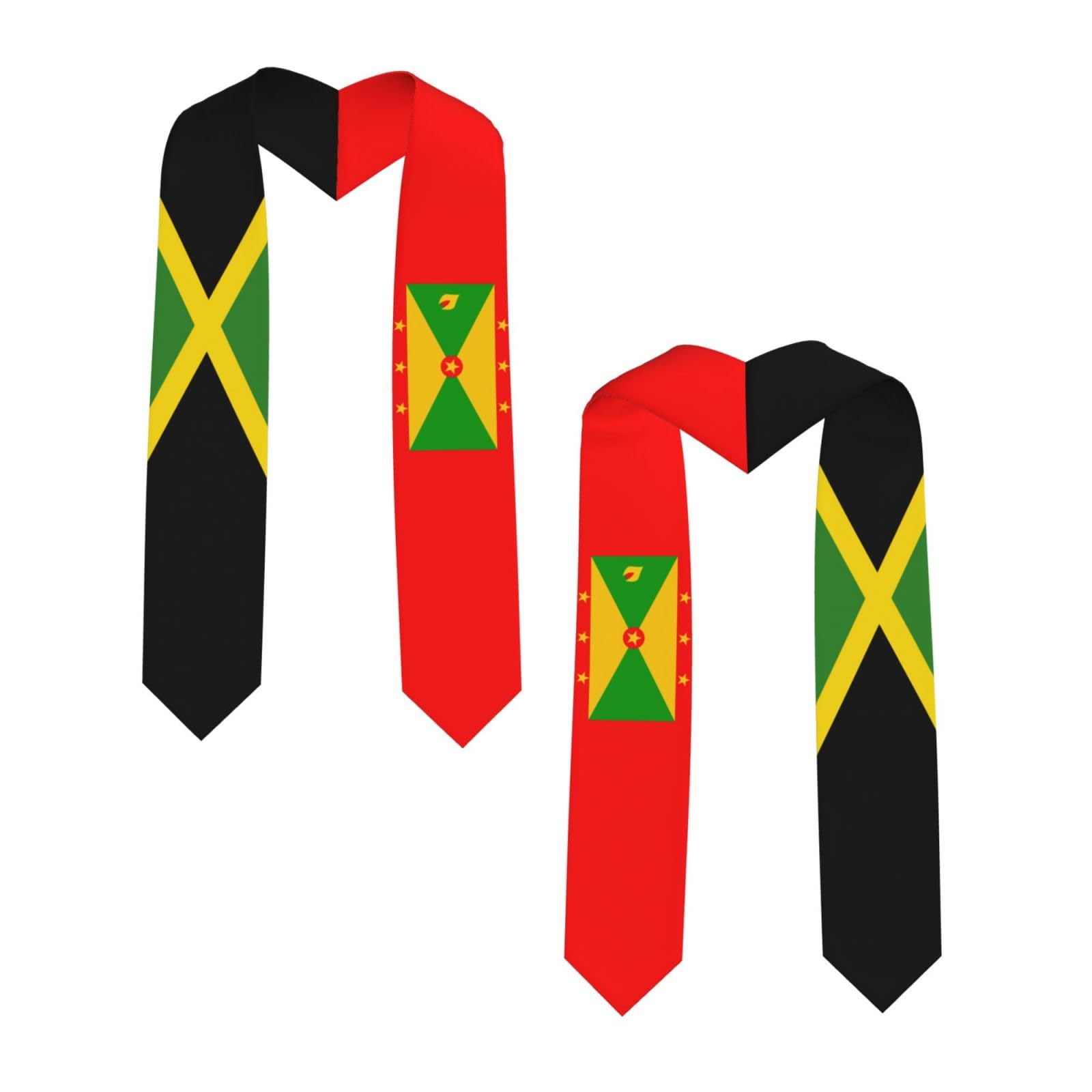 FJQWKLF Jamaica Jamaican and Grenadan Grenada Colombian Colombia Graduation Stoles Class Of 2024 2025 Graduation Sash Length 72 Inch Graduation Gifts