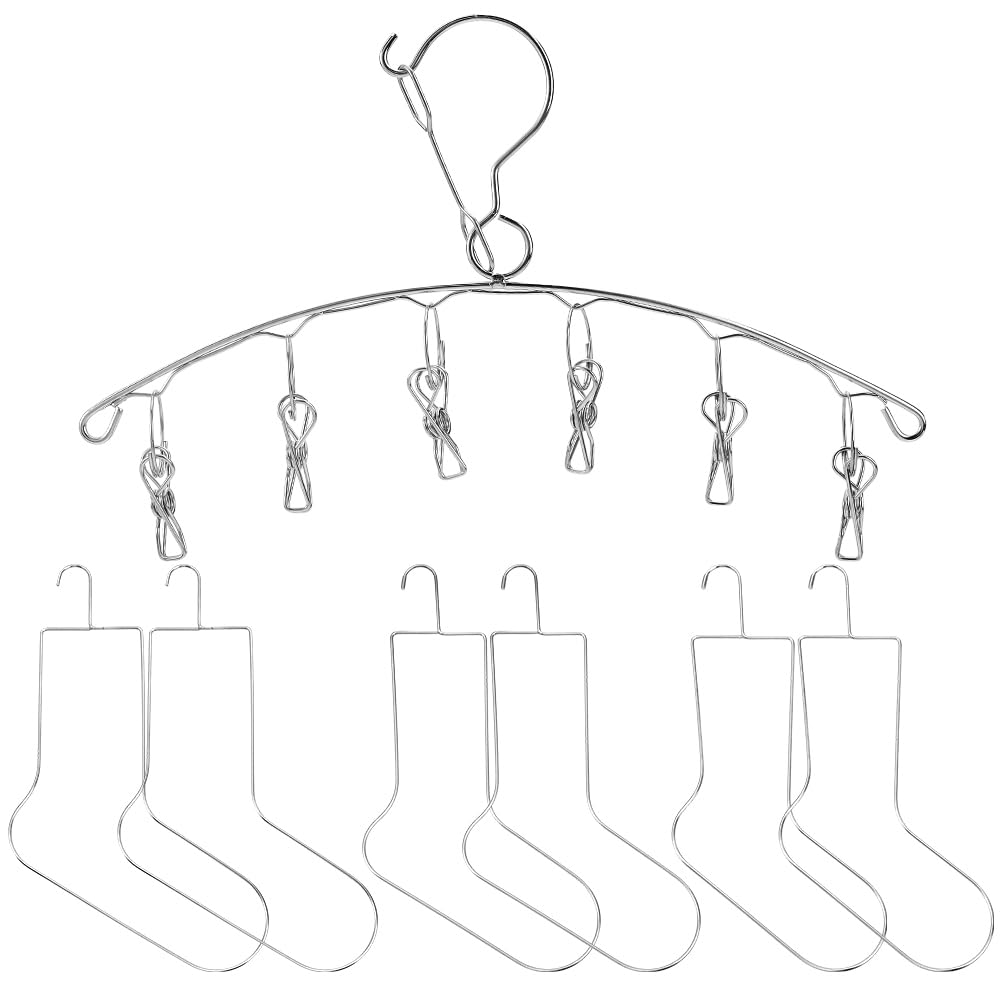 Cintres chaussettes tricotées AHANDMAKER à séchage rapide en acier durable