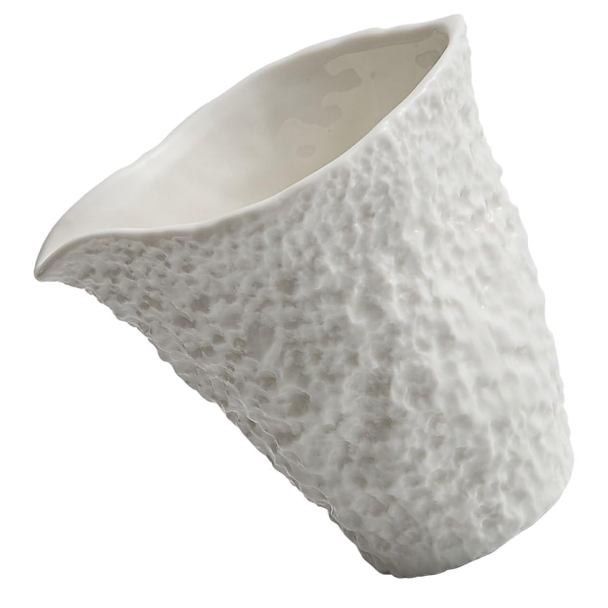 Ciieeo 200ml Milk Jug Spout Stone Saucer Cream Sauce Cup Ceramic Sauce Dispenser for Restaurant Easy to Use