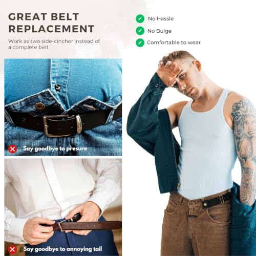 Image of Beltroad No Buckle Belts for Men Women Stretch Sides Belt without Buckle