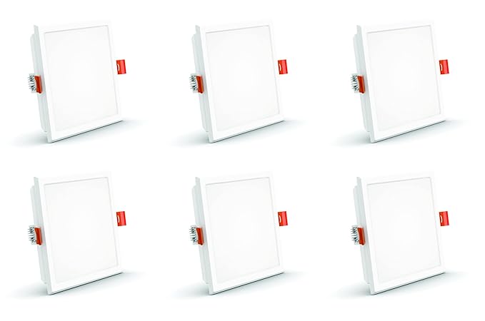 Crompton Star Lord 3IN1 | Recessed Downlighter | 10W | Square | 3IN1 Mood Lighting | Multi-colour | Pack of 6 | False Ceiling mounted | BIS Safe Wire