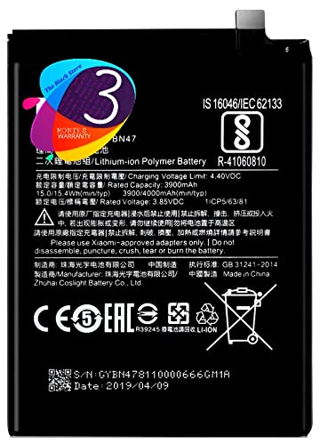 Image of Original for Redmi 6 Pro Battery Mi A2 Lite Battery Model Bn47 (4000Mah) with 90 Days Warranty