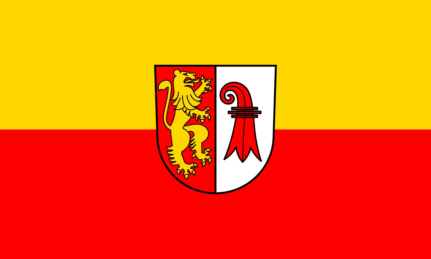 Drapeau Efringen-Kirchen drapeau paysage grand format 1.35m² horizontal