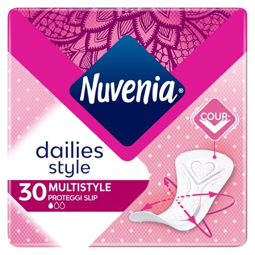 Nuvenia - Proteggi Slip Multistyle Ripiegati Freschezza Quotidiana - Massima Protezione e Bordi Flessibili - Confezione da 30 Salva Slip