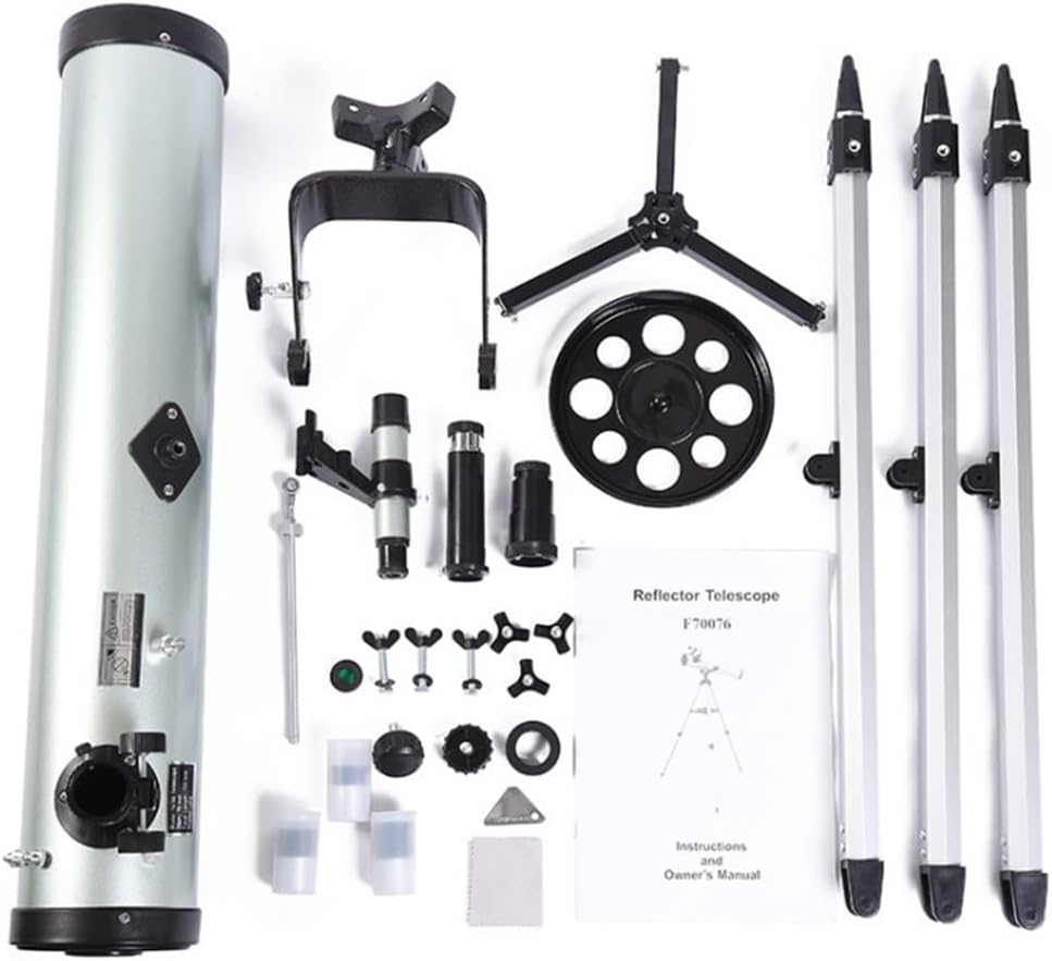 Astronomical Telescope High-Definition Large-Aperture Telescope Suitable for Adult Beginners (Color : Silver, Size : One Size)