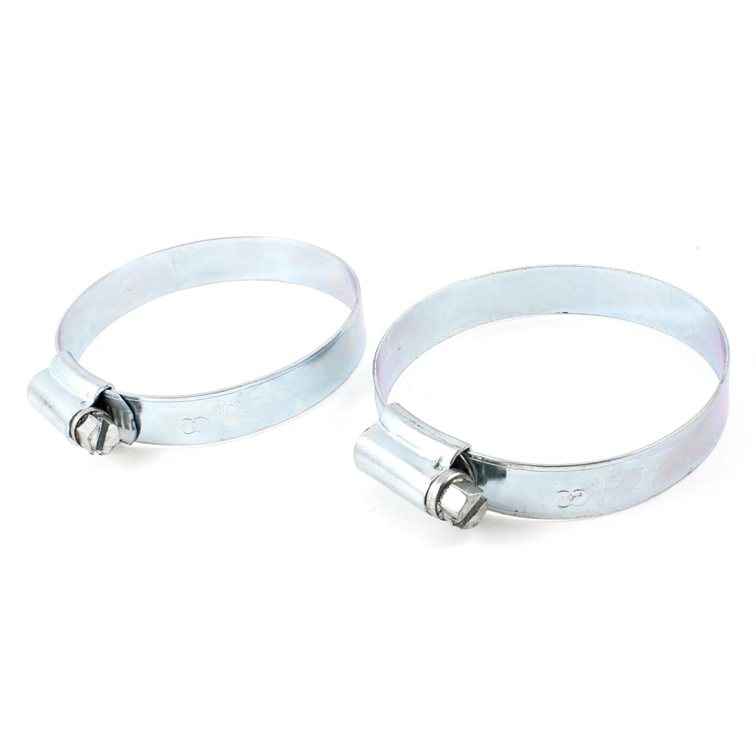 Aexit 2 Pcs Hose Clamps Stainless Steel 51mm to 65mm Hose Pipe Clamps Ratcheting Hose Clamps Clips Fastener