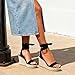 DREAM PAIRS Womens Open Toe Espadrilles Wedges Tie Lace Up Cute Ankle Strap Platform Sandals Dressy Shoes,Size 7,Black,SDPW2301W