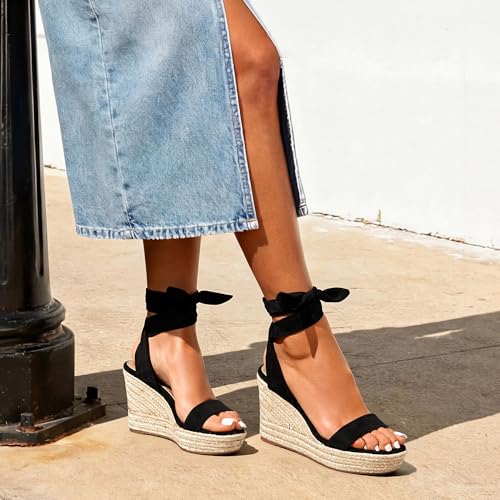 Image of DREAM PAIRS Women's Espadrille Wedge Sandals