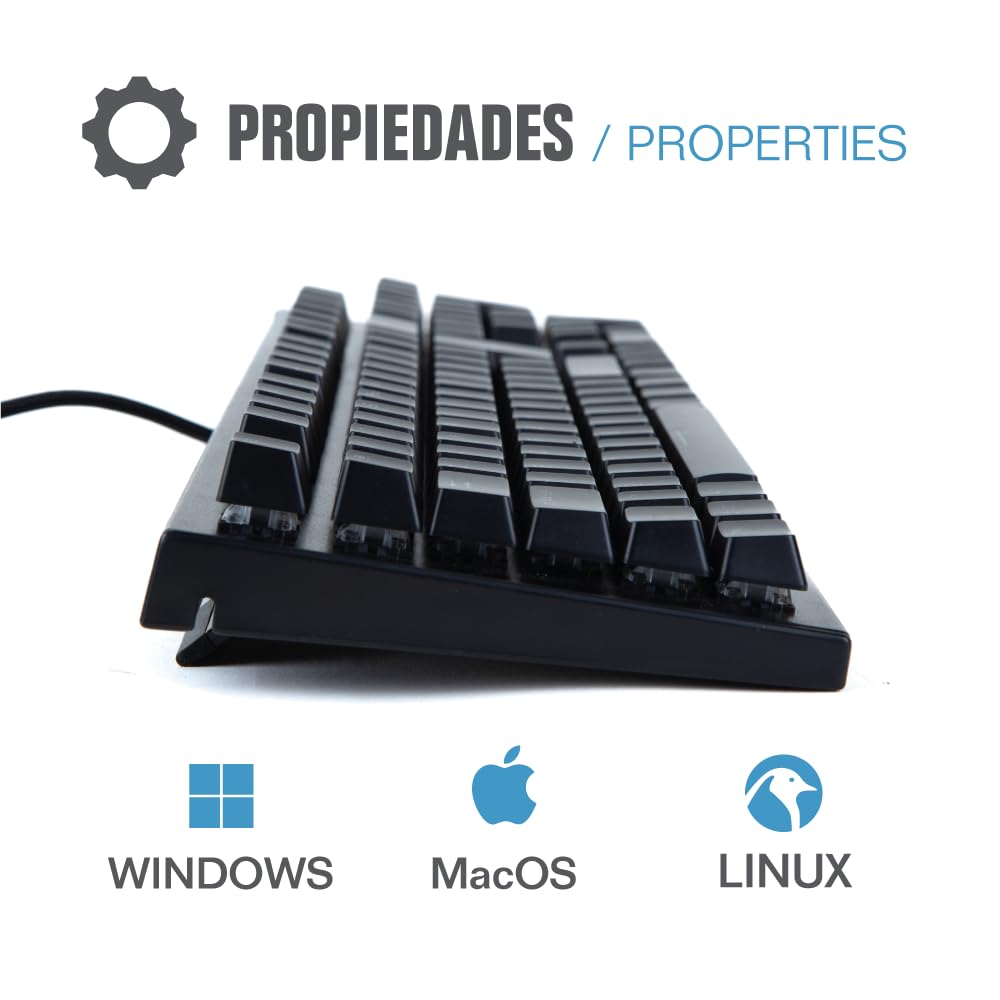 iggual - Teclado Mecánico Obsidian RGB con Cable USB105 Teclas Teclado con IluminaciónLED RGB - Fácil Instalación - Color Negro - Medidas 44,2x13,6x3,7 cm