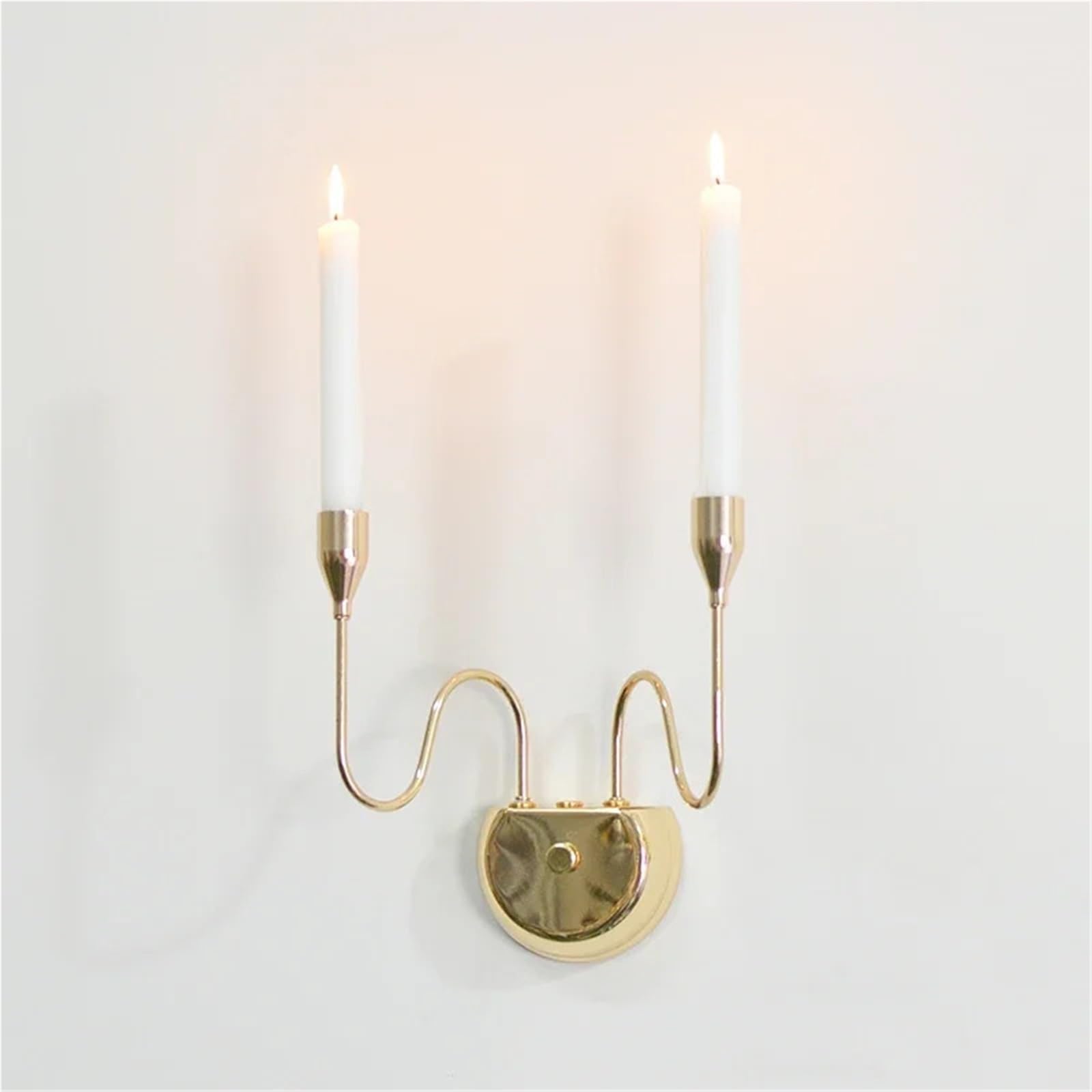 Świecznik naścienny, montowany na ścianie, wiszący świecznik, lampa ścienna, świeca zapachowa do dekoracji ścian, kinkiet ścienny, złoty świecznik, rękodzieło, do łazienki, sypialni, złoty C