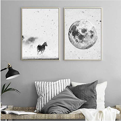 Peinture sur toile cheval pour habiller un mur vide sans encombrer l'espace
