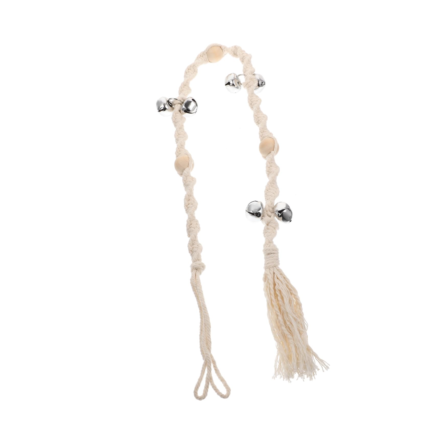 Abaodam Professional Dog Bell Dog Door Bells Dog Doorbell Puppy Training Bell for Dogs Grooming Doggie Hand Dog Training Pet Supplies Bells for Dogs Puppy Bell Gate Beige Cotton Rope