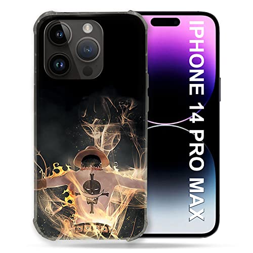 Coque Manga iPhone 14 Plus One Piece Ace Noir pour les passionnés au quotidien