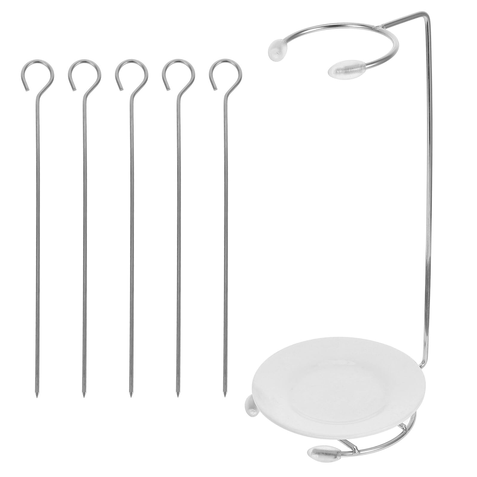 Hohopeti Supporto per Arrosticini Barbecue in Acciaio Inossidabile, Design Compatto e Facile da Pulire, Set per Grigliate All'aperto e Picnic