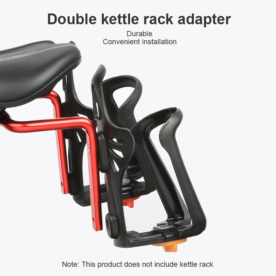 Double support de bouteille de selle vélo alu pour rando VTT - 2