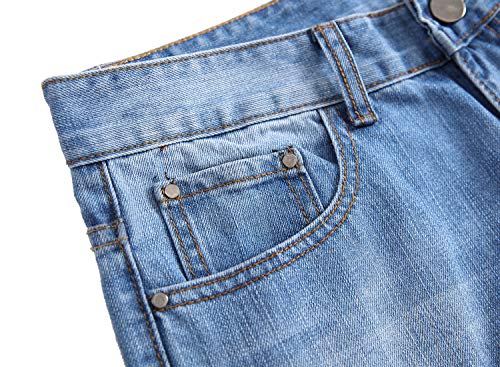 Baylvn Men's Ripped Distressed Slim Fit Holes Denim Jeans3