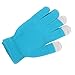 Xiaobing 1 Pair of Winter Men and Women Neutral Wool Knitted Warm Polar Fleece Magic Gloves -Blue-B12
