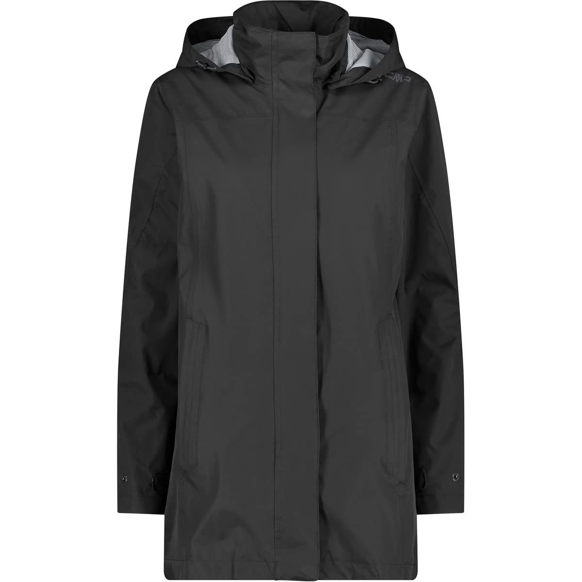 CMP - Woman Jacket Snaps Hood, Black, XS